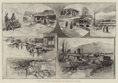 De Indiase Opstand, schetsen aan de Noordwestelijke grens door Henry Charles Seppings Wright